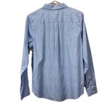 LL Bean Blue Floral Wrinkle Free Pinpoint Oxford Long Sleeve Button Shirt SMALL Photo 5