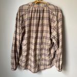 Free People  North Bound Pullover Beige Plaid Women's Small Photo 3