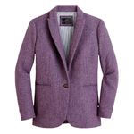 J.Crew NWT Parke Blazer in Purple Herringbone English Wool Jacket 0 $248 Photo 0