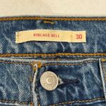 Levi's  Big E Premium Ribcage Bell Jeans High Rise Wide Leg Medium Wash size 30 Photo 3