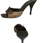 Donald Pliner Animal Print Shoe Slide Bronze Hair Calf Rhinestones leather $325 Brown Size 8.5 Photo 4