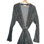 Michael Stars Duster Cardigan Wrap Dress Womens 3X Gray Knit Stretch Long Sleeve Photo 1