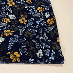 Talbots Navy Floral Cotton Corduroy A-Line Skirt Size 2 Photo 2