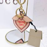 Burberry Authentic Young Love Leather Heart Bag Charm / Keychain Photo 3