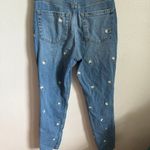 Hollister Co. Ultra High-Rise Mom Denim Jeans Embroidered white roses! Photo 4