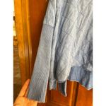 Free People ONE Shiloh Quilted Sweatshirt Pullover Zip Swing Hi Lo Small Blue Photo 2