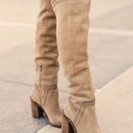 Vince Camuto  Madolee Over The Knee Suede Leather Boho Western Block Heel Size Photo 1