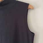 Misook  Knit High V-Neck 1/4 Zip Sleeveless Top Black Size S Photo 6