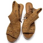 Olivia Miller NWOT laser cut cork wedge sandal 10 Photo 8