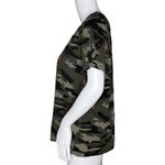ZARA  Shirt Womens Medium Green Camo Camouflage Cropped Casual Urban Streetwear‎ Photo 2