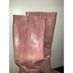 Madden Girl Pointed Toe High Boots in Pink Nude Crocodile-Embossed Size 7 Photo 7