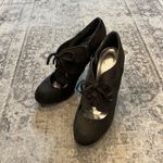 Impo Elegant Charcoal Lace-Up Heels Photo 1