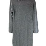Lulus Sheerah Turtleneck Midi Sweater Dress Knit Long Sleeve Gray Size S Photo 1