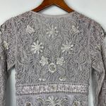 Sue Wong Gray Embellished Illusion Sheath Dress Size 4 Photo 6