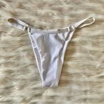 SheIn White High Cut High Waisted Thong Bikini Bottom Sz L Photo 21