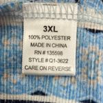 Cure Boho V neck Paisley print sleeveless top 3X Blue Photo 8