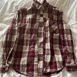 Garage Maroon Boyfriend Fit Flannel Photo 2