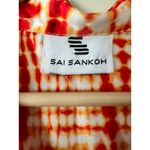 Sai Sankoh Riviera Shirt Dress Flowy Oversized Fit Orange White XL Long Sleeve Photo 2