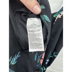 Banana Republic Floral Ruffle Midi Dress Women 14 Black Bohemian Preppy Peasant Photo 5