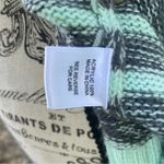 Charlotte Russe  Aqua and Charcoal‎ Striped Open Front Sweater Photo 3