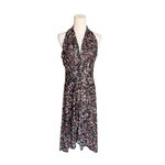 Molly Bracken  -Printed Halter Neck Hi-Low Midi Dress Sz M Photo 3