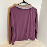Christopher & Banks  Purple Sweatshirt with Heathered Hood Photo 1