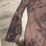 SheIn  Brown & Black Tie Dye Mesh Dress 6 NWOT Photo 2