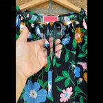  NEW YORK KATE SPADE Floral Garden Tulip Dress In Black LARGE Photo 5