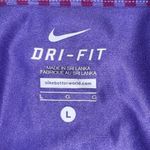 Nike Golf/Tennis/Pickleball Sleeveless Dri-Fit Purple Striped Top Women’s Large Photo 2