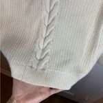 Sézane Sezane Zack Wool Blend Cable Knit Mockneck Sweater Ecru size S Photo 4