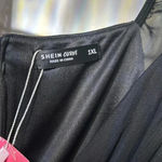 SheIn Black Ruched Mesh Dress Photo 3