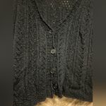 JH Collectibles Vintage Women's Black Crotchet Knit Cardigan, Size L Photo 1