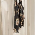 Urban Outfitters Kimchi Blue  Grey Floral Razor Back Flowy Tank Top Medium Photo 2