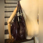 Coach  Madison Purple Patent Leather Madison Paige Triple Section Shoulder Bag Photo 3