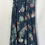 Fifteen Twenty  Navy Blue Floral Wrap Midi Dress M Photo 5