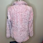 Simply Southern  fuzzy fleece pink weave quarter zip pullover, Large Photo 4