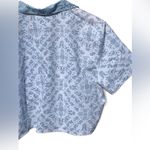 Hollister split print poplin sleep top in blue and white Photo 8