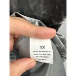 Falls Creek Women’s 1X Silver Velvet Short Sleeve Shirt with Breast Pocket Photo 4