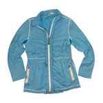 Lululemon blue gingham pleated full zip jacket women's size‎ 6 Photo 0