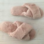 Pink Plush Slippers, Size 9/10 Photo 2