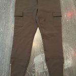 River Island Cargo Pants Brown Nylon Unisex Size 14 Elastic Waist Photo 1