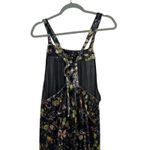 Natural Life  Dakota Tie Velvet Overall Jumpsuit Wide Leg Floral Print Size Large Photo 8