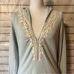Anthropologie  Saturday Sunday Light Blue Hoodie with Lace Accents Photo 1