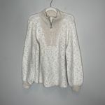 Soft Surroundings  Kuka Quarter Zip Sweater Wool Blend Cream Gold Size M Photo 3