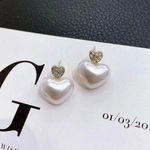 925 Sterling Silver Post Love Heart Stud Earrings for Women Gold Photo 0