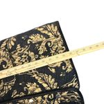 Chico's  1 Quilted Chenille Jacket Women 8/10 Black Gold Brocade Mob Wife‎ Photo 11