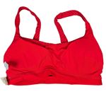 Aerie  Red Textured Chevron Zigzag Sports Bra Swim Top Tankini Bikini L Photo 2