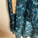 Band of the Free JEWEL TEAL FLORAL WRAP MAXI DRESS size medium whimsical Photo 8