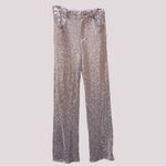 NWT Premier Amour Silver Sequin Flare Trouser Pants Photo 3