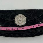 Bebe  black & silver rhinestone small black clutch purse handbag magnetic close Photo 3
